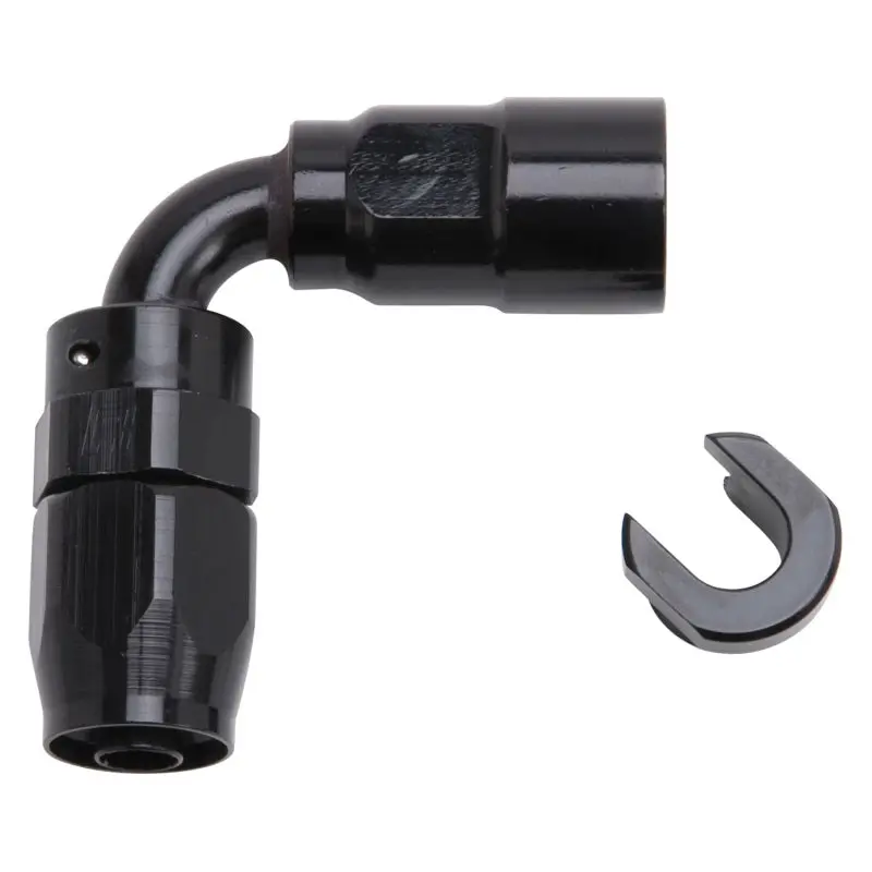 Russell Performance 5/16In Sae Quick Disc Female To -6 Hose Black 90 Degree Hose End 1