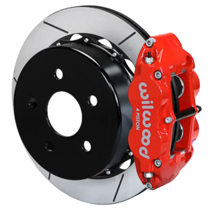 Wilwood 2021-2021 Jeep Gladiator Narrow Superlite 4R Rear Brake Kit Slotted 13.50In Brake Rotor With Lines - Red 1