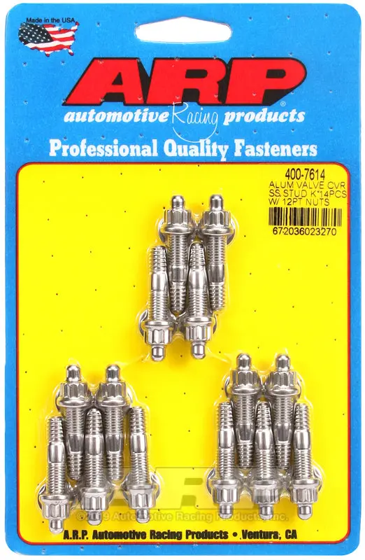 Arp Cast Alum Covers Ss 12Pt Valve Cover Stud Kit 14Pc 1