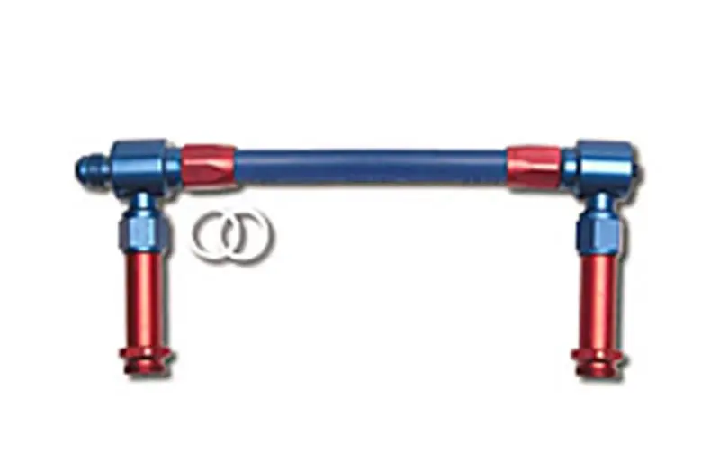 Russell Performance -8 An To -8 An Twist-Lok Holley 4150 Dual Inlet Carb Kit (Red/Blue) 1