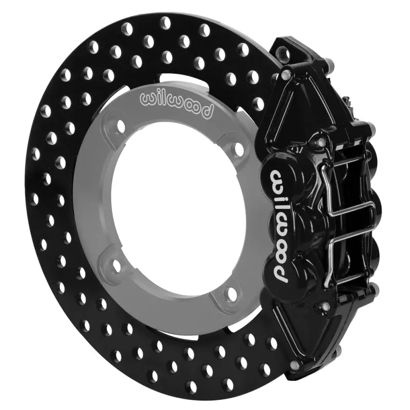 Wilwood 19-22 Honda Talon 1000 Black 4-Piston Rear Kit 11.25In - Drilled Rotors 1