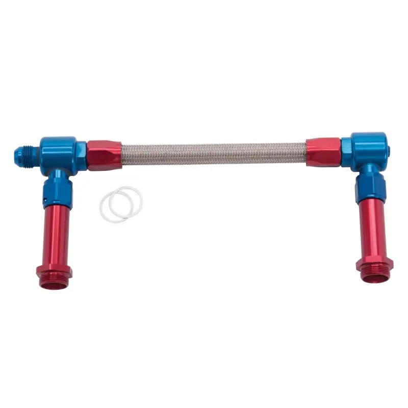 Russell Performance -8 An To -8 An Proflex Holley 4150 Dual Inlet Carb Kit (Red/Blue) 1