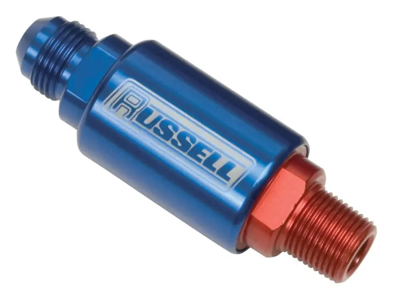 Russell Performance Red/Blue (3-1/4In Length 1-1/4In Dia. -8 X 3/8In Male Npt Inlet/Outlet) 1