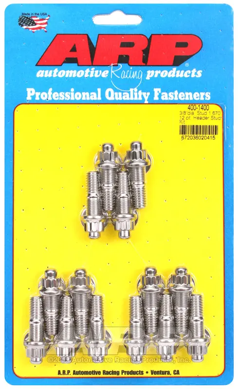 Arp 3/8 X .750 Ss 12Pt Header Stud Kit 1