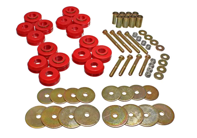 Energy Suspension Bronco Body Mnt W/Hardware - Red 1