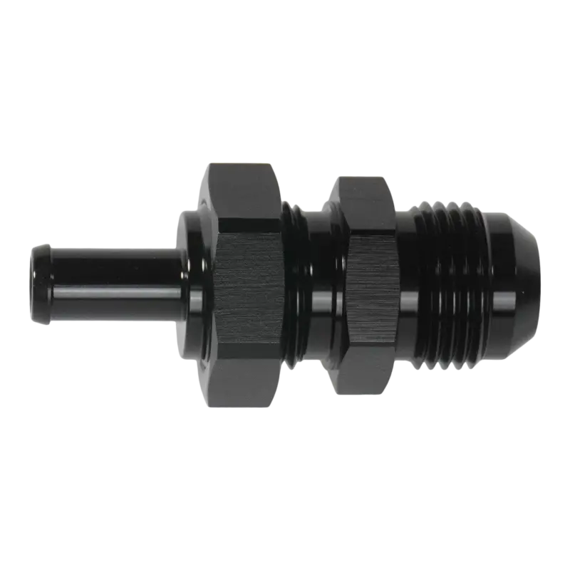 Deatschwerks An-10 Male Flare Bulkhead To 3/8In Hose Barb Straight 1