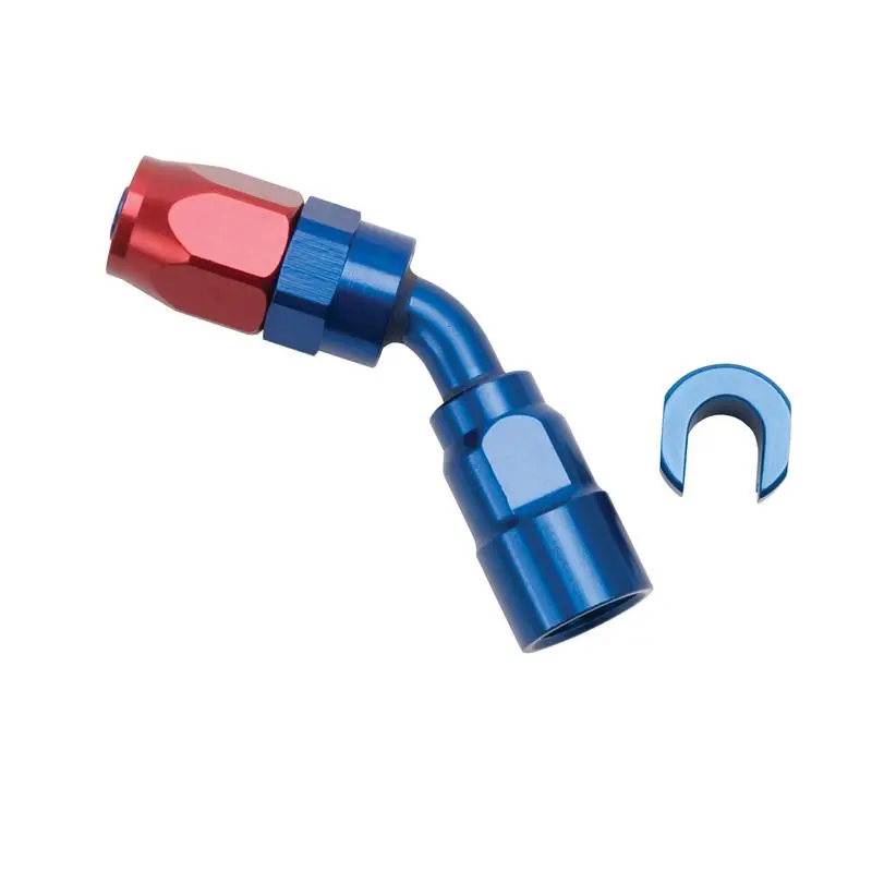 Russell Performance 5/16In Sae Quick Disc Female To -6 Hose Red/Blue 45 Degree Hose End 1