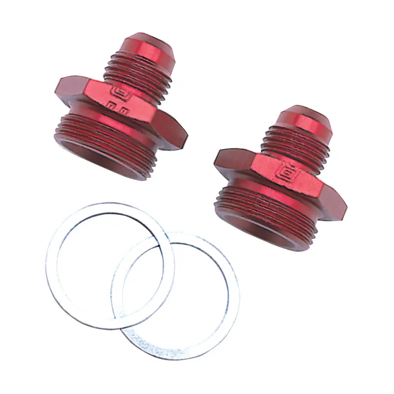 Russell Performance -6 An Carb Adapter Fittings (2 Pcs.) (Red) 1