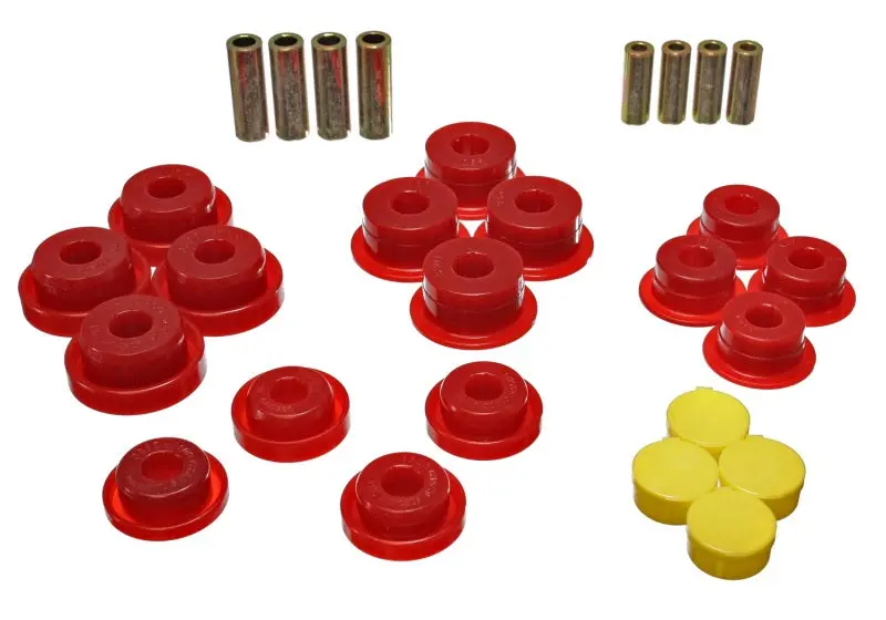 Energy Suspension 97-06 Jeep Wrangler Tj/Yj Red Front Control Arm Bushings (Must Reuse Oem Outer She 1