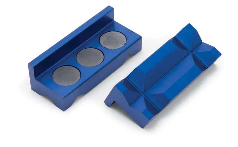 Russell Performance Blue Anodized Billet Aluminum Vice Jaws 1