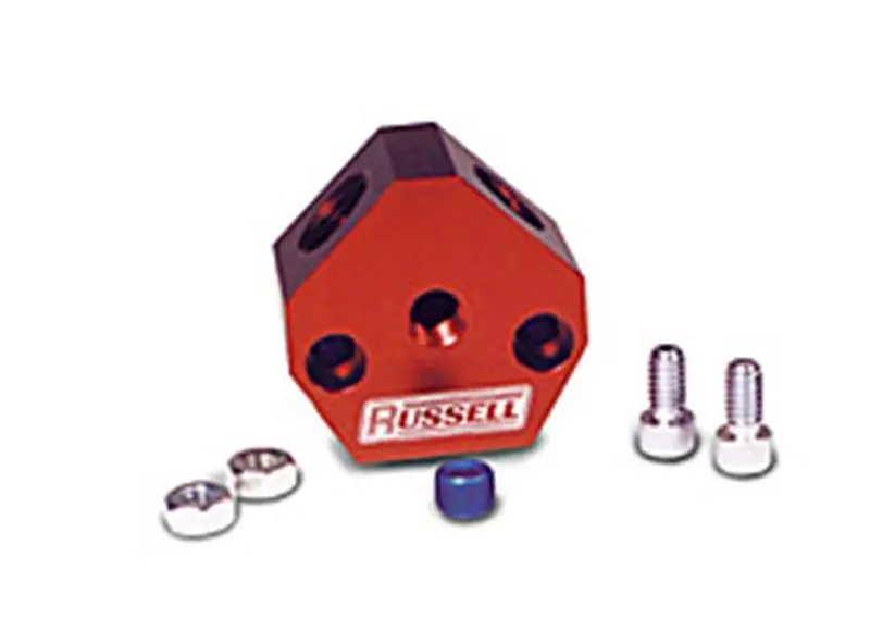 Russell Performance Billet Aluminum Y-Block W/ 3/8In Inlet & Outlet 1