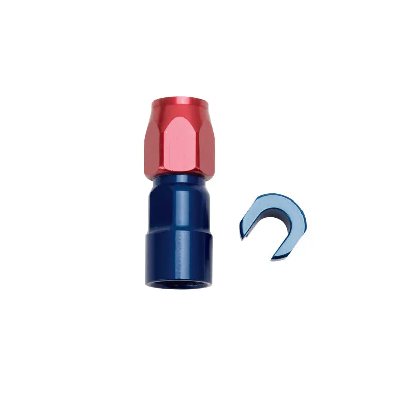 Russell Performance 5/16In Sae Quick Disc Female To -6 Hose Red/Blue Straight Degree Hose End 1