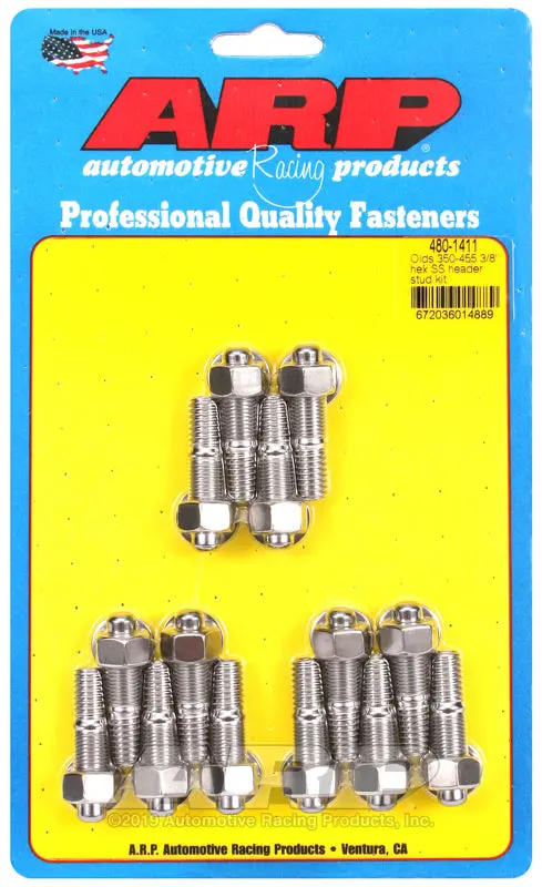 Arp Olds 350-455 3/8In Hex Ss Header Stud Kit 1