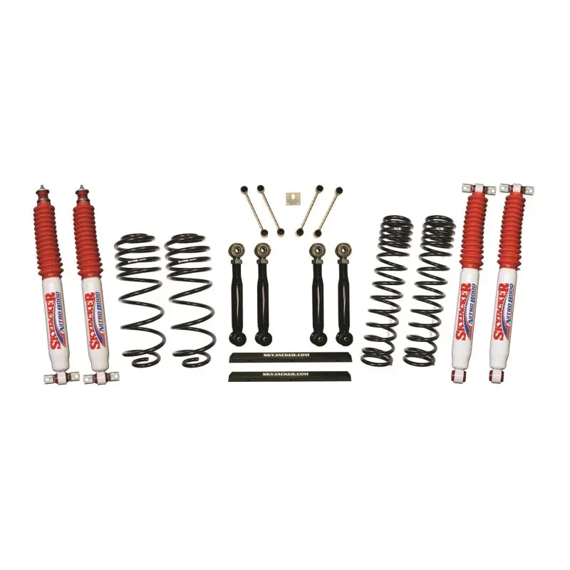 Skyjacker 03-06 Jeep Tj 4In D-Rate Long Travel Kit W/ Adj. Fr/Rr Lower Flex Links/Nitro 8000 Shocks 1