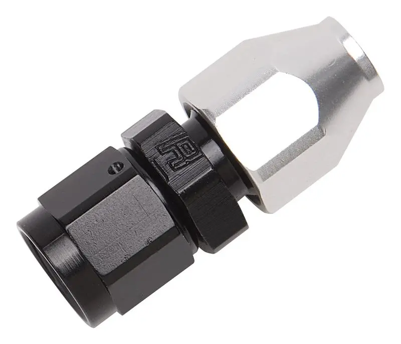 Russell Performance Black/Silver -6 An Male 37 Degree To 3/8In Aluminum Tube 1