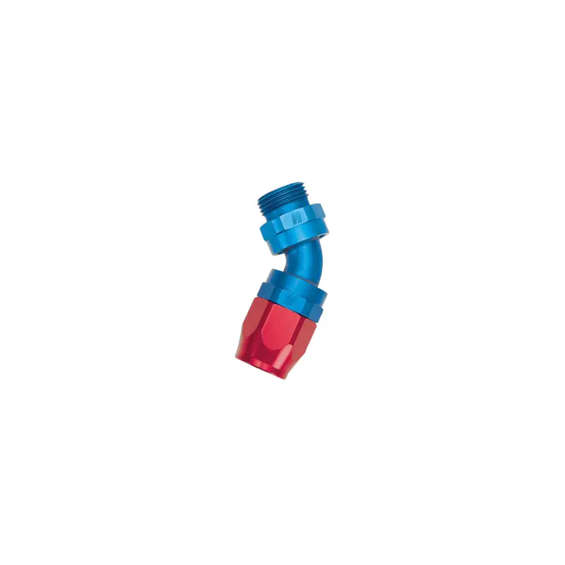Russell Performance -10 An Red/Blue Male Sae Port To -8 Hose 90 Degree (-10 Port 7/8In-14 Thread) 1