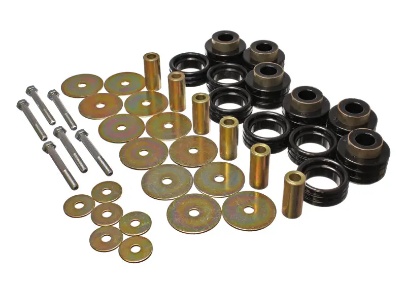 Energy Suspension Body Mount Set Inc. Hardware - Black 1