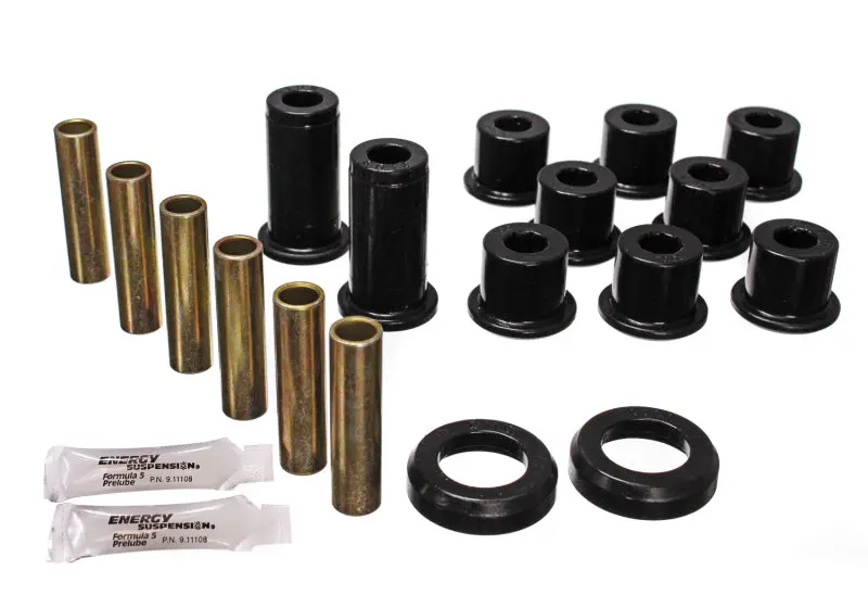 Energy Suspension 82-04 Gm S-10/S-15 Pickup 2Wd / 82-04 S-10 Blazer Blk Rear Leaf Spring Bushing Set 1