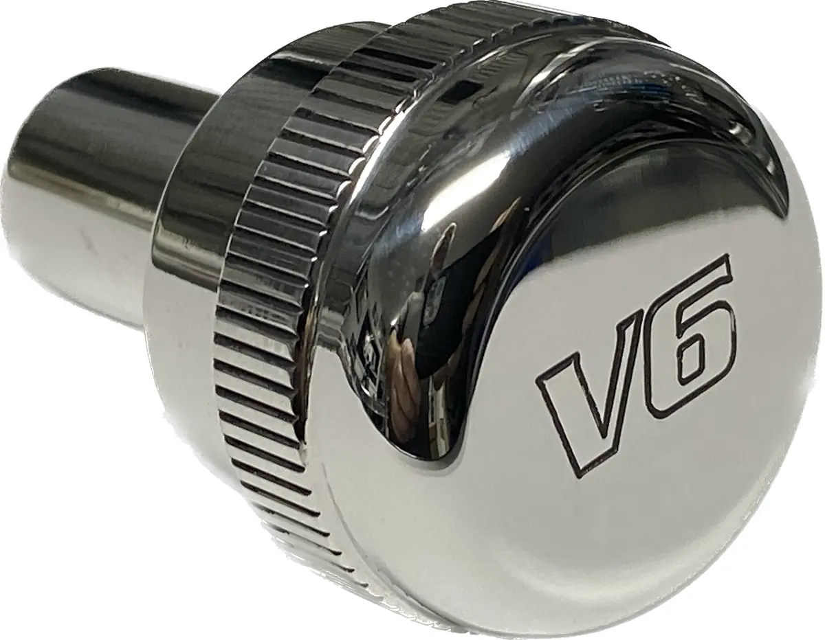 Upr 1994-2004 Ford Mustang Flat Headlight Knob Bulb Logo Shift Knob - Polish 1