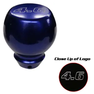 Upr Large Flat Top 4.6 Logo Flared Base Shift Knob - Black/Blue/Red 1
