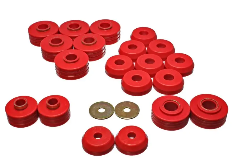 Energy Suspension 80-96 Ford Bronco 4Wd Red Body Mount Set 1