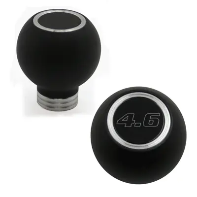 Upr 1979-2004 Ford Mustang Round Composite Shifter Knob W/ 5-Speed Logo Shift Knob - Satin 1