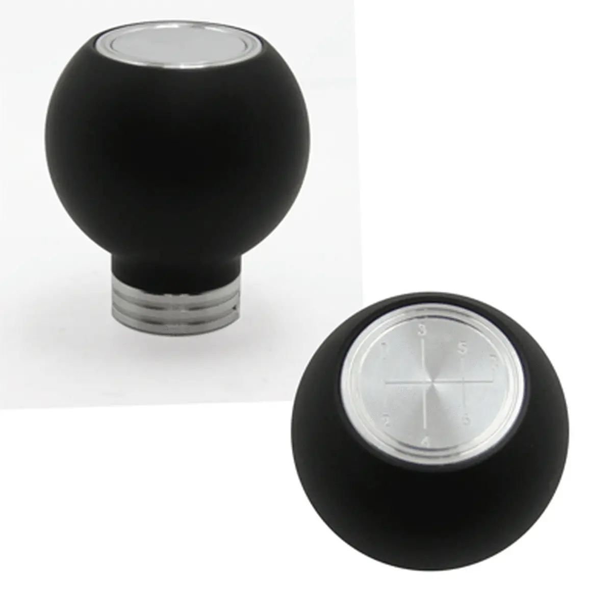 Upr 1979-2004 Ford Mustang Round Composite Shifter Knob W/ 6-Speed Logo Shift Knob - Polished 1
