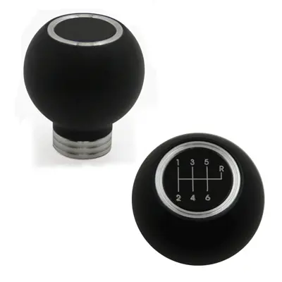 Upr 2005-2009 Ford Mustang Round Composite Shifter Knob W/ 4.6 Logo Shift Knob - Satin 1