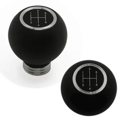 Upr 2005-2009 Ford Mustang Round Composite Shifter Knob W/ 5-Speed Logo Shift Knob - Satin 1