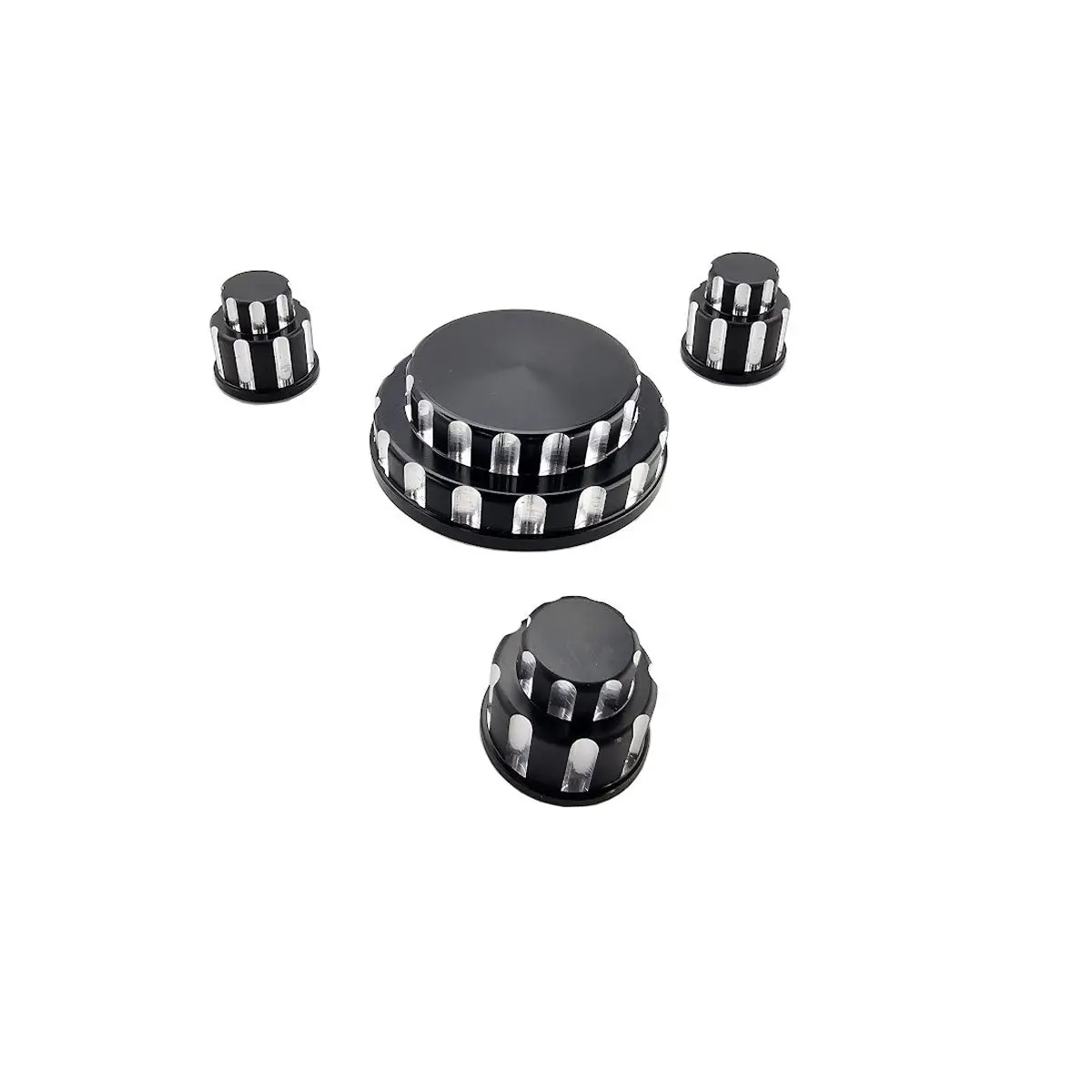 Upr 2015-2024 Ford Mustang Strut Tower Cap Cover Dress Up Kit - Polished 1