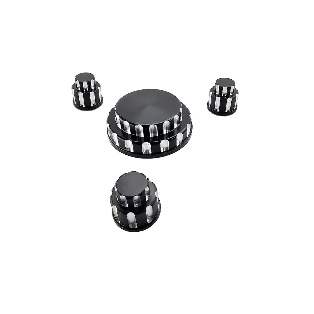 Upr 2015-2024 Ford Mustang Strut Tower Cap Cover Dress Up Kit - Black 1