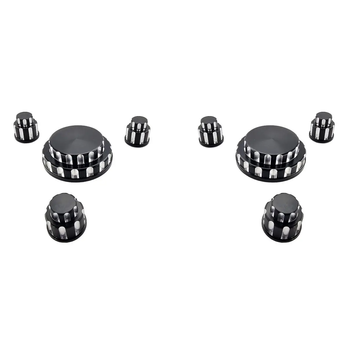 Upr 2015-2024 Ford Mustang Strut Tower Cap Cover Dress Up Kit - Designer Cut Black 1