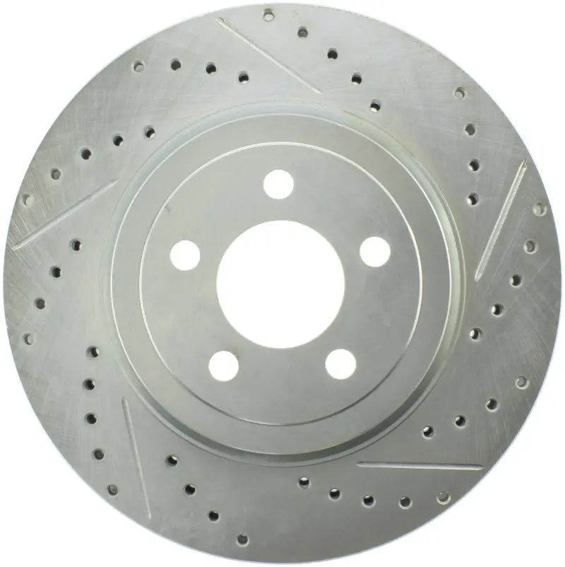 Stoptech Select Sport 2010-2014 Dodge Challenger Drilled And Slotted Front Left Side Brake Rotor 1