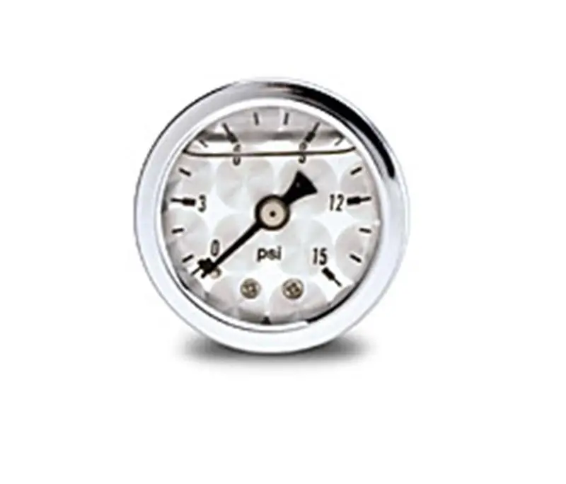 Russell Performance 15 Psi Fuel Pressure Gauge Machine Face (Liquid-Filled) 1