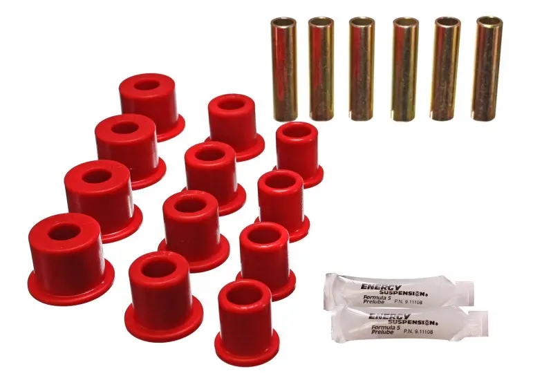 Energy Suspension Rear Spring Bushings - Red 1