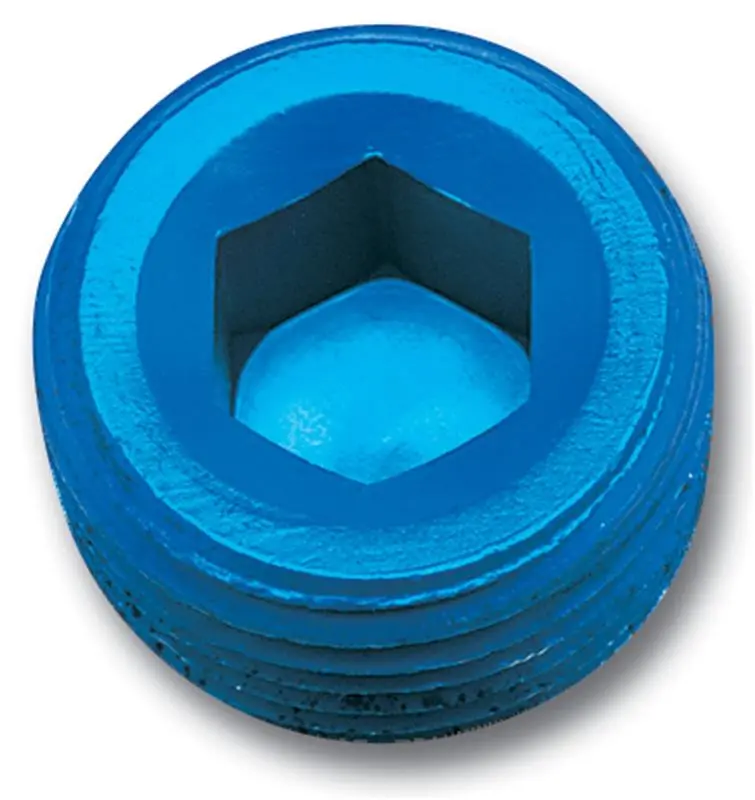 Russell Performance 1/4In Allen Socket Pipe Plug (Blue) 1