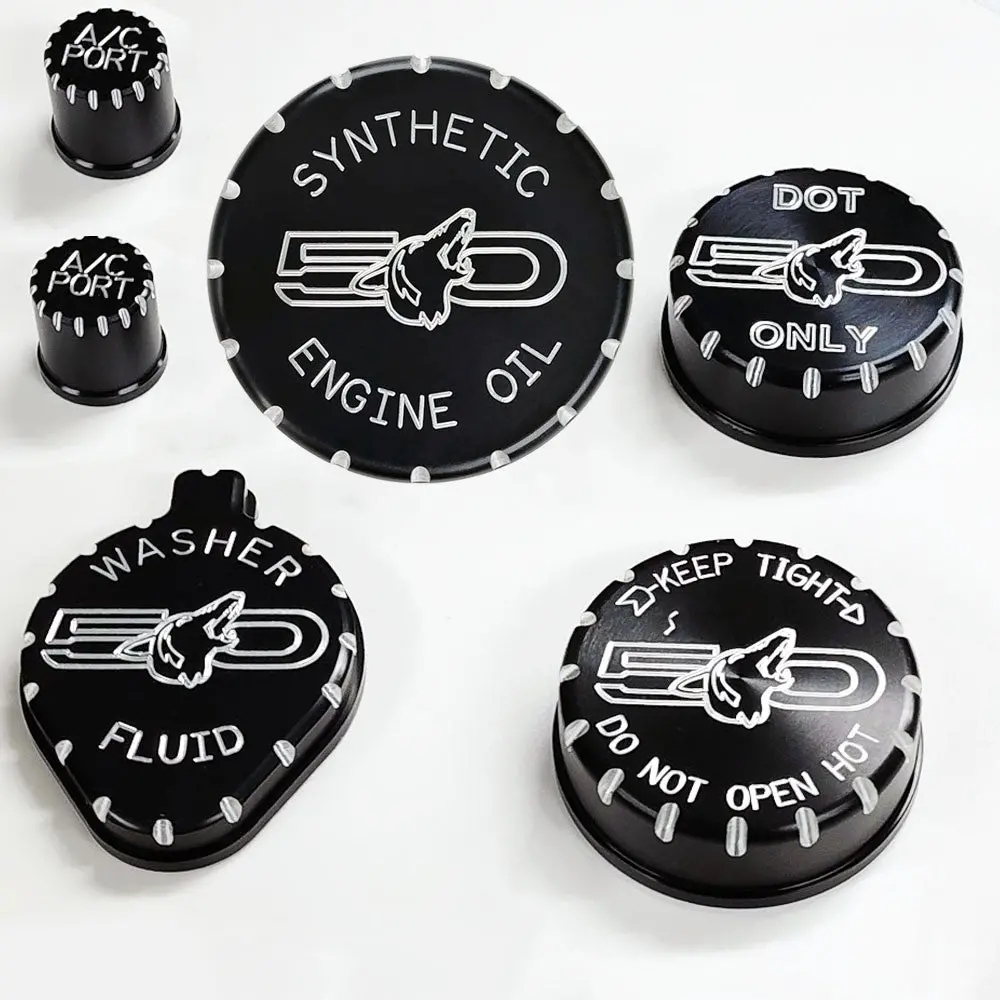 Upr 2015-2017 Ford Mustang Gt Howling Coyote Engine Cap Set 6 Piece - Satin 1