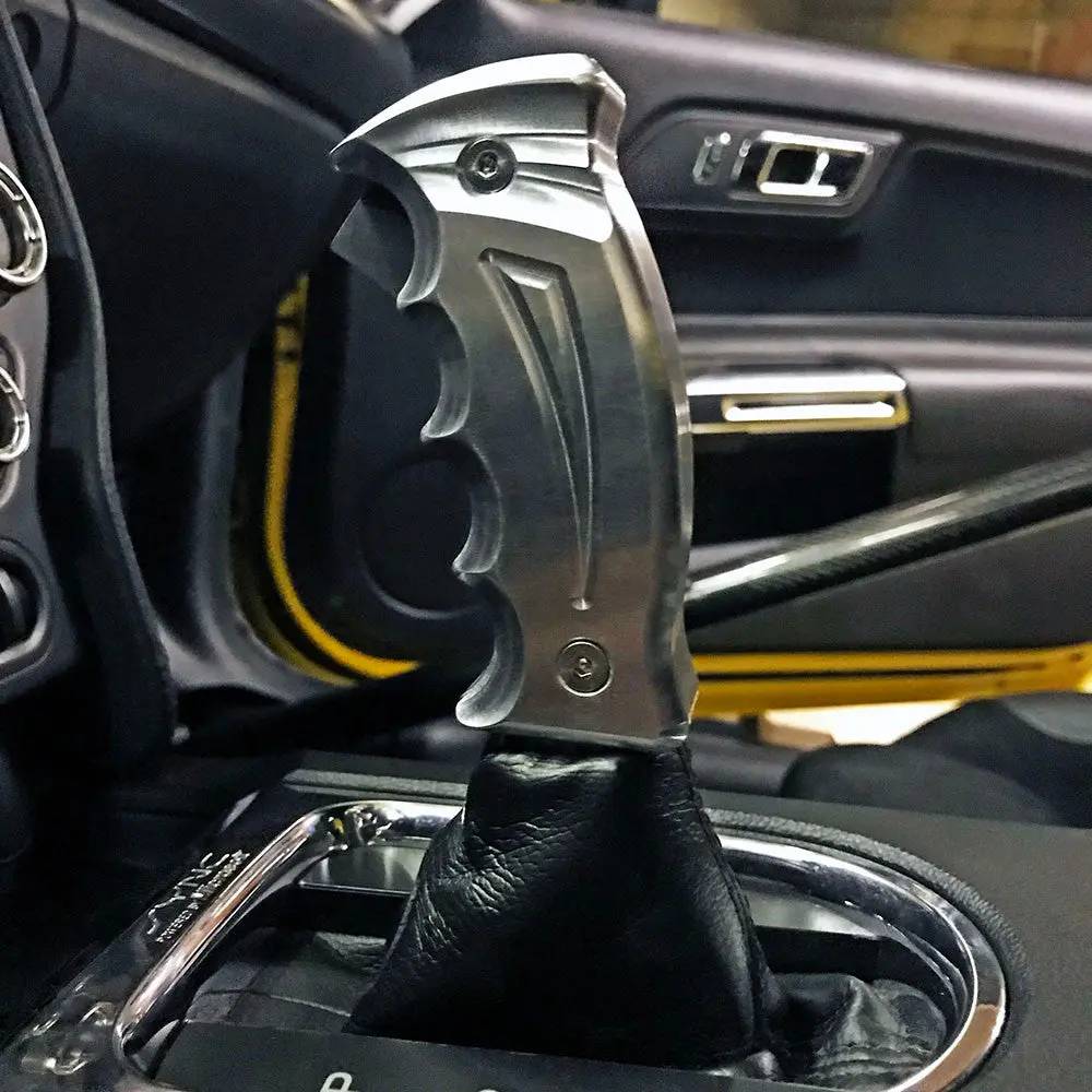 Upr 2015-2017 Ford Mustang Automatic Shifter Handle Shift Knob - Satin/Black 1