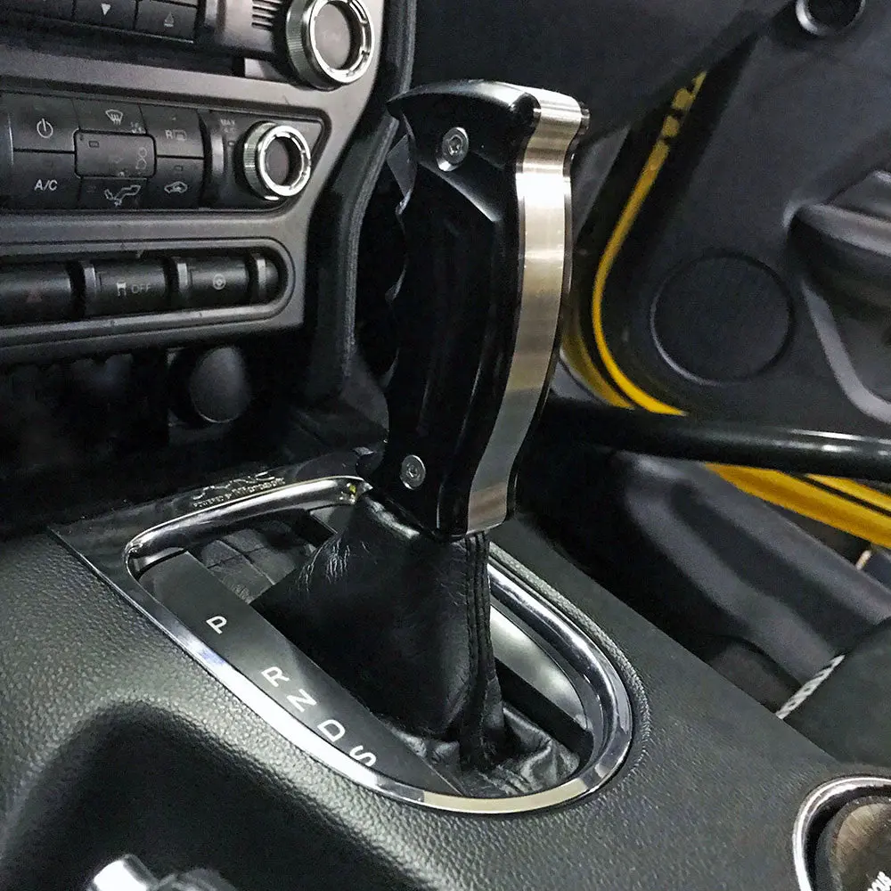 Upr 2015-2017 Ford Mustang Automatic Shifter Handle Shift Knob - Black 1