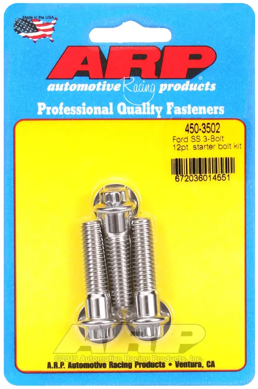 Arp Ford Ss 3-Bolt 12Pt Starter Bolt Kit 1
