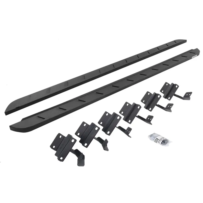 Go Rhino 15-22 Ford F-150 Sc 4Dr Rb10 Slim Running Boards Kit (W/Brackets) - Tex. Blk 1