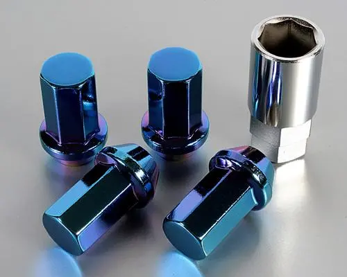 Project Kics 12X1.50 Titanium Blue Caliber Lug Nut 1