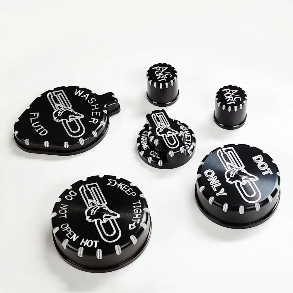 Upr 2015-2017 Ford Mustang Gt Howling Coyote Engine Cap Set 6 Piece - Black 1