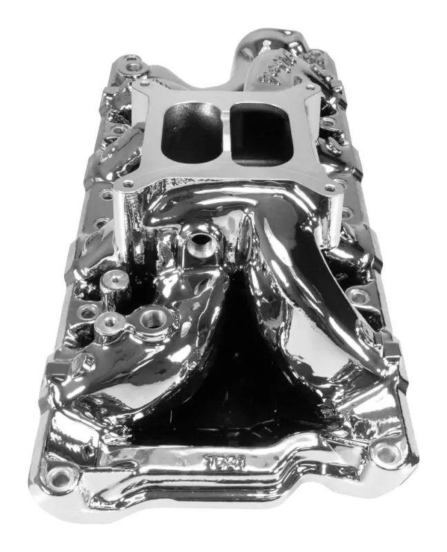 Edelbrock Ford Small-Block 289-302-347 Rpm Air-Gap Intake Manifold - Chrome Plasma Finish 2