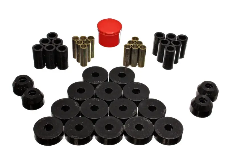 Energy Suspension 55-75 Jeep Cj5/Cj6 Black Hyper-Flex Master Bushing Set 1