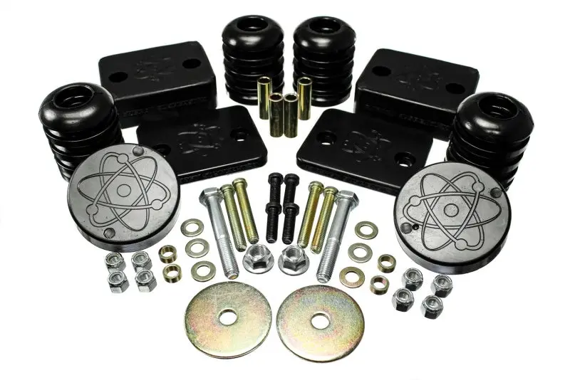 Energy Suspension 18-20 Jeep Wrangler Jl Black Front Bump Stop Set (Set Of 2) 1