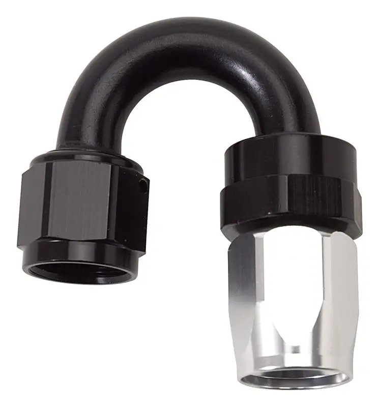 Russell Performance -10 An Black/Silver 180 Degree Tight Radius Full Flow Swivel Hose End 1