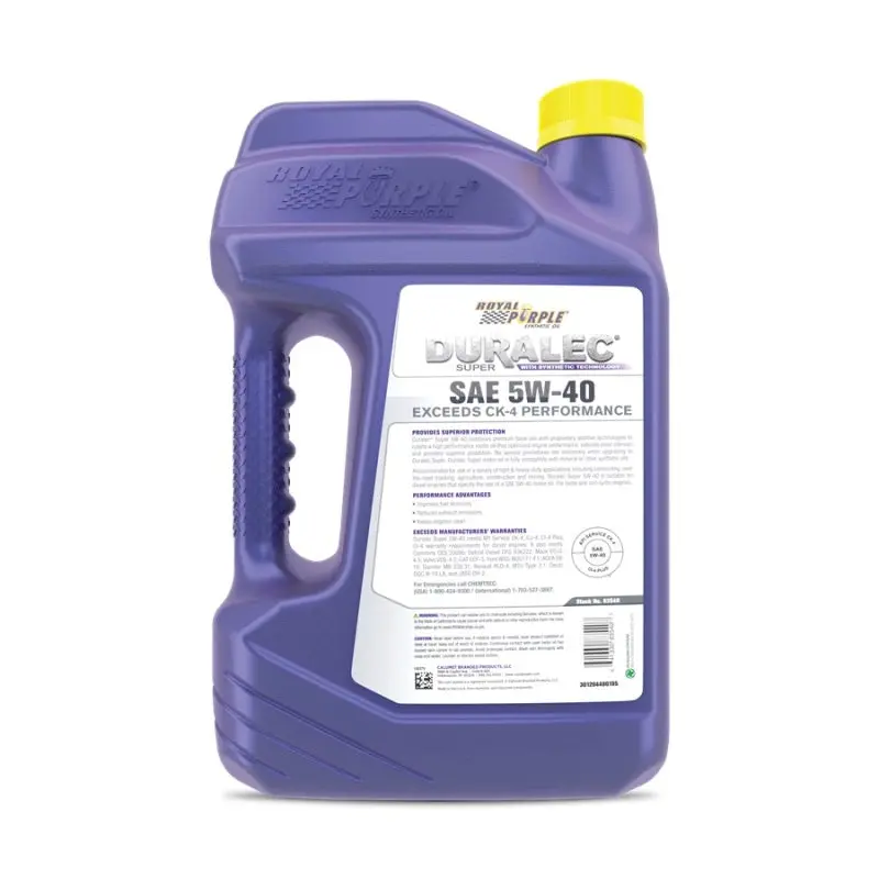 Royal Purple Duralec Super Diesel 5W40 Ck-4 Motor Oil - 1 Gallon 2