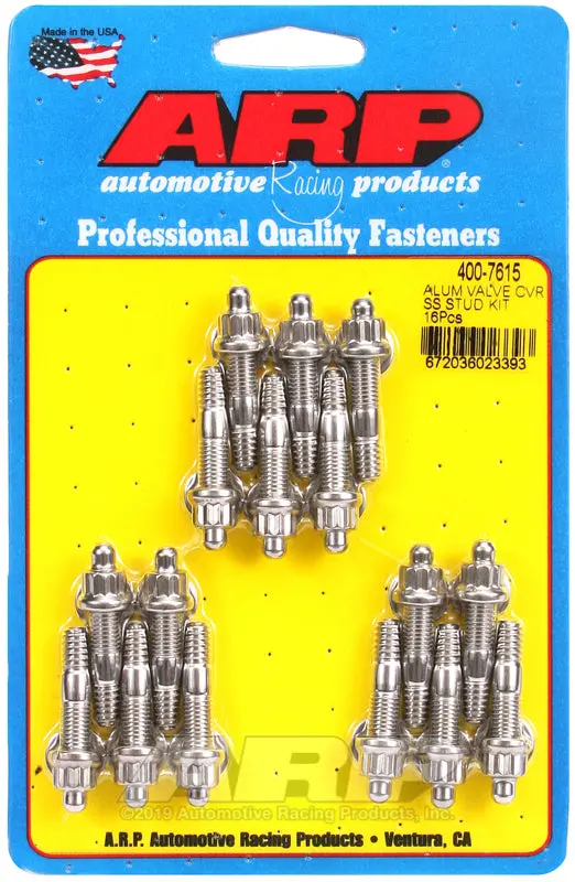 Arp Cast Alum Covers Ss 12Pt Valve Cover Stud Kit 16Pc 1