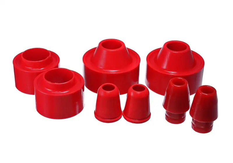 Energy Suspension 07-17 Jeep Wrangler (Jk) Red Front & Rear Coil Spring Spacer 1-3/4In Lift Set 1